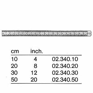 Линейка металлическая с мм/дюйм делениями 02.340.20