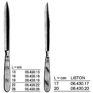 Нож ампутационный LISTON 06.430.20