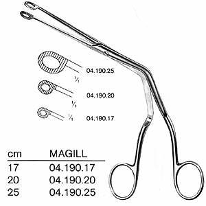 Щипцы MAGILL для введения эндотрахеальной трубки 25 см 04.190.25