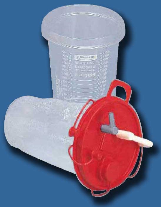 Пластиковые контейнеры с вкладными одноразовыми пакетами с крышками для сбора экссудата SEP-T-VAC
