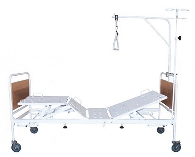 Кровать медицинская функциональная четырехсекционная со съемной колесной парой КМФ4-01 Ока-Медик